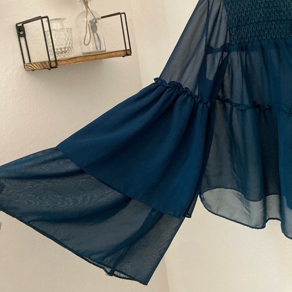 Ecote Chiffon Bell Sleeve Top from Urban Outfitters - Picture 5 of 7